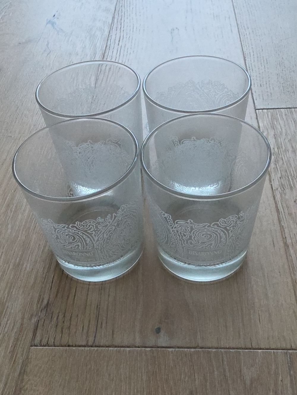 Disaronno Wears Etro Glasses Set of 4